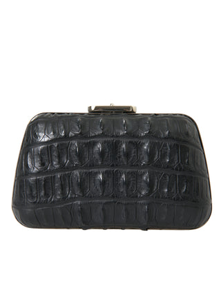 Balenciaga Black Exotic Skin Leather Shoulder Crossbody Box Clutch Bag - Ginchy