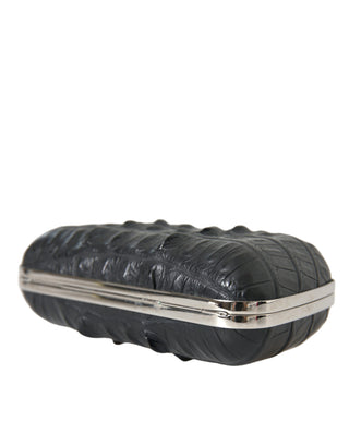 Balenciaga Black Exotic Skin Leather Shoulder Crossbody Box Clutch Bag - Ginchy