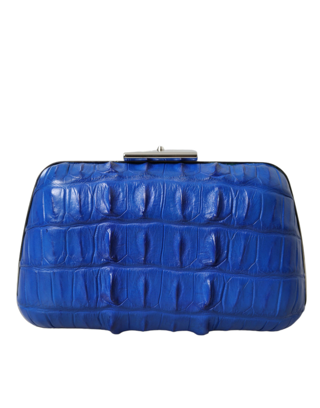 Balenciaga Blue Exotic Skin Leather Shoulder Crossbody Box Clutch Bag - Ginchy