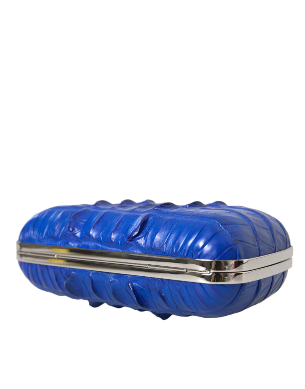 Balenciaga Blue Exotic Skin Leather Shoulder Crossbody Box Clutch Bag - Ginchy