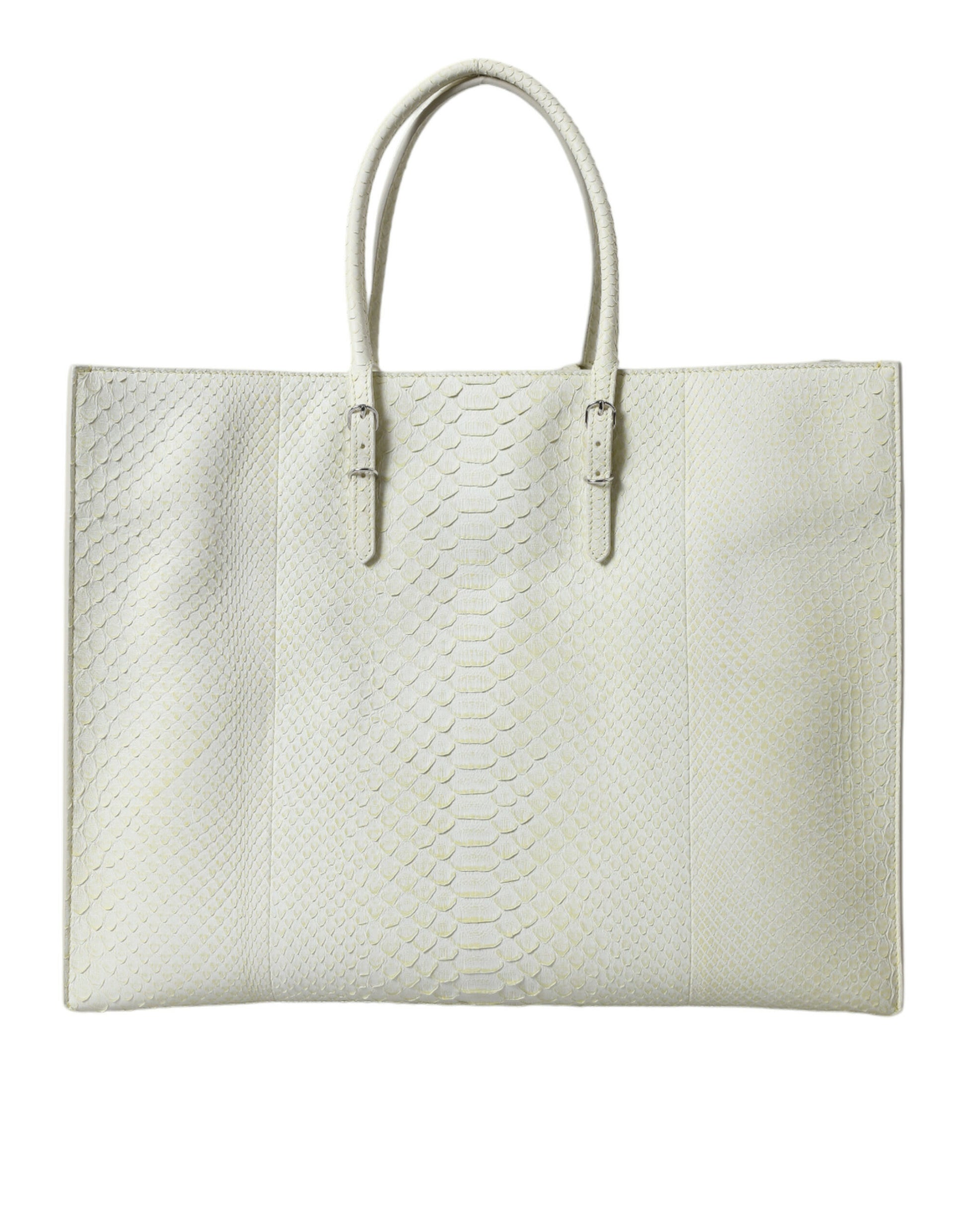 Balenciaga White Yellow Exotic Skin Leather Shopping Tote PAPIER Bag - Ginchy