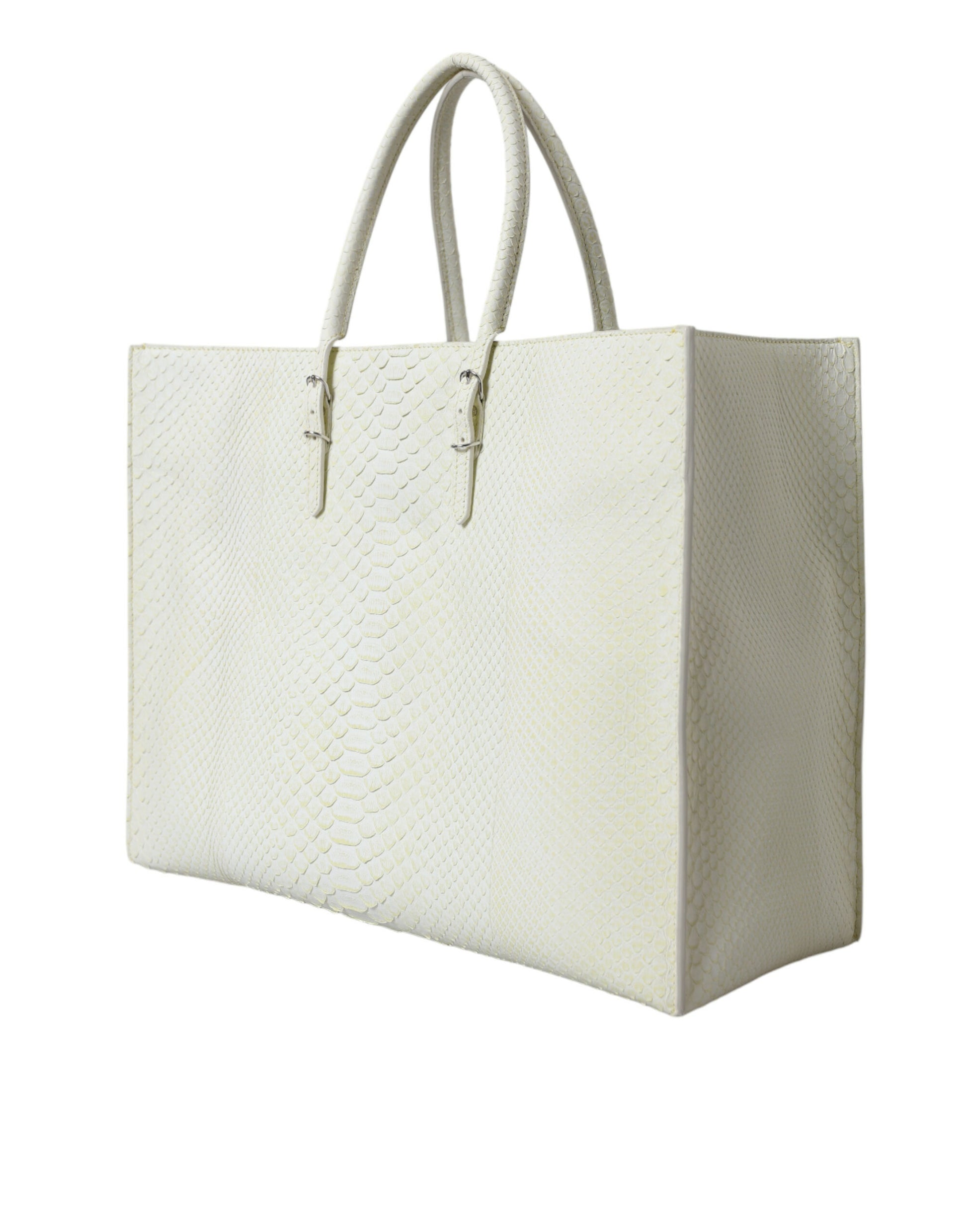 Balenciaga White Yellow Exotic Skin Leather Shopping Tote PAPIER Bag - Ginchy