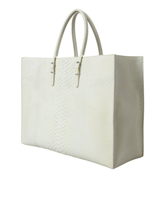 Balenciaga White Yellow Exotic Skin Leather Shopping Tote PAPIER Bag - Ginchy