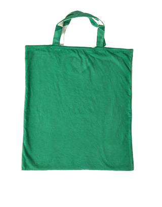 Prada Green Jersey Fabric Logo Shoulder Shopping Tote Shopping Bag - Ginchy