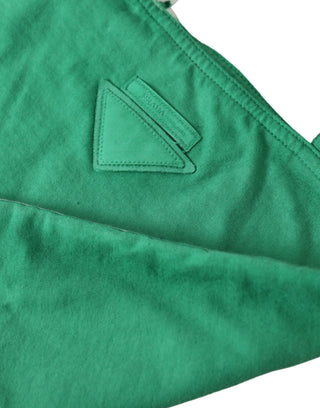 Prada Green Jersey Fabric Logo Shoulder Shopping Tote Shopping Bag - Ginchy