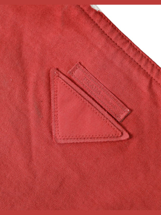 Prada Red Jersey Fabric Logo Shoulder Shopping Tote Bag - Ginchy