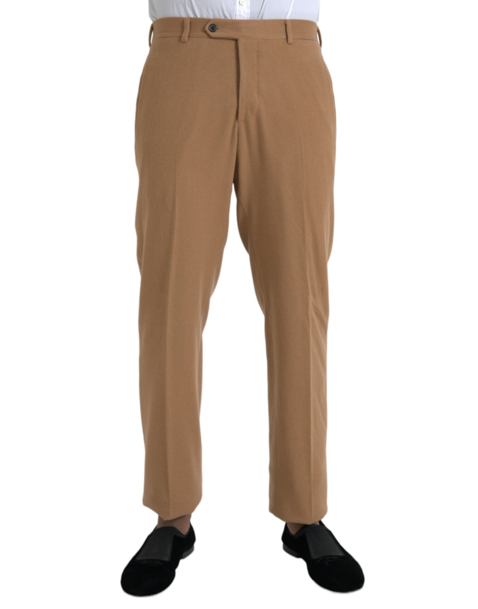 Prada Beige Cashmere Men Straight Fit Dress Pants - Ginchy
