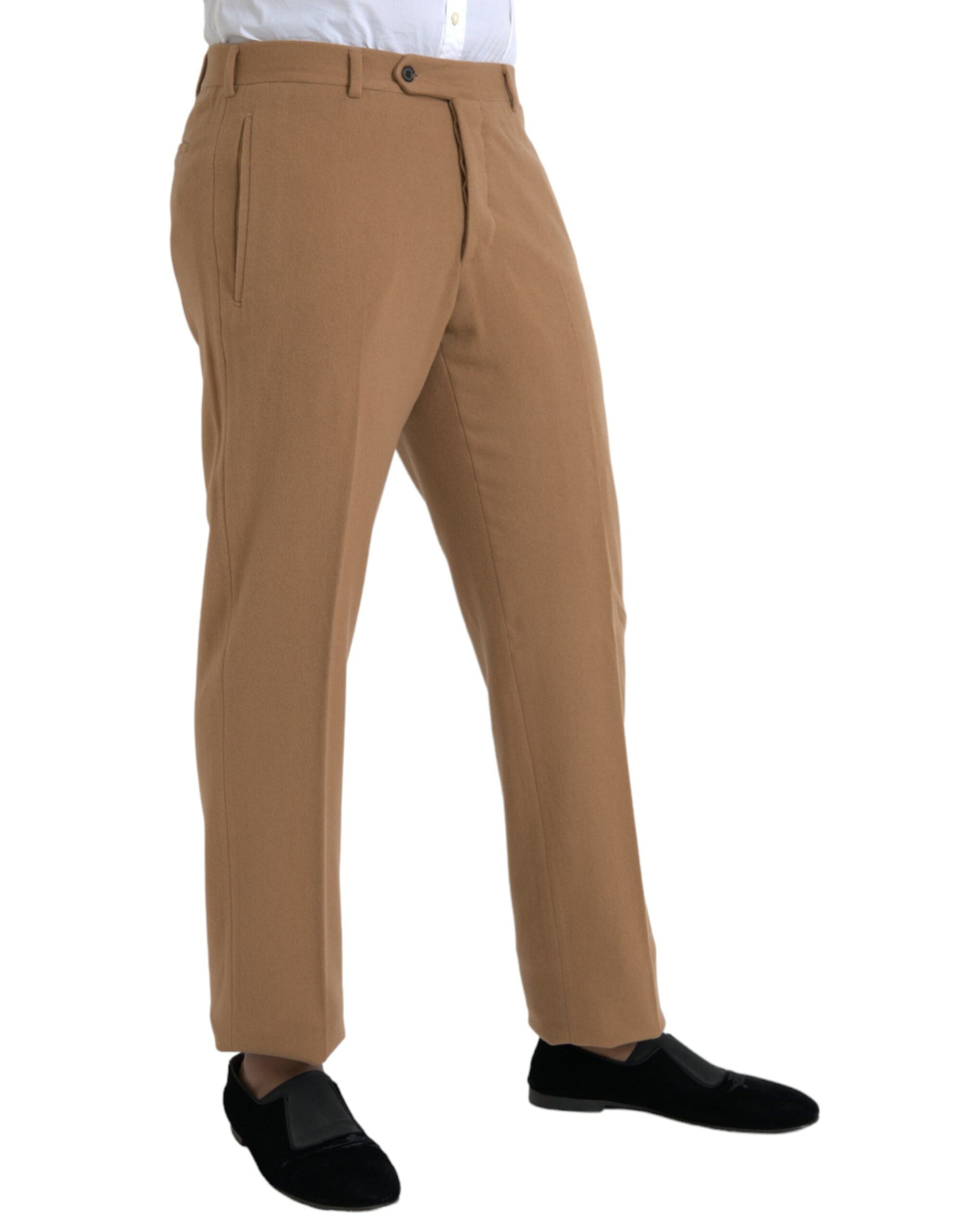 Prada Beige Cashmere Men Straight Fit Dress Pants - Ginchy