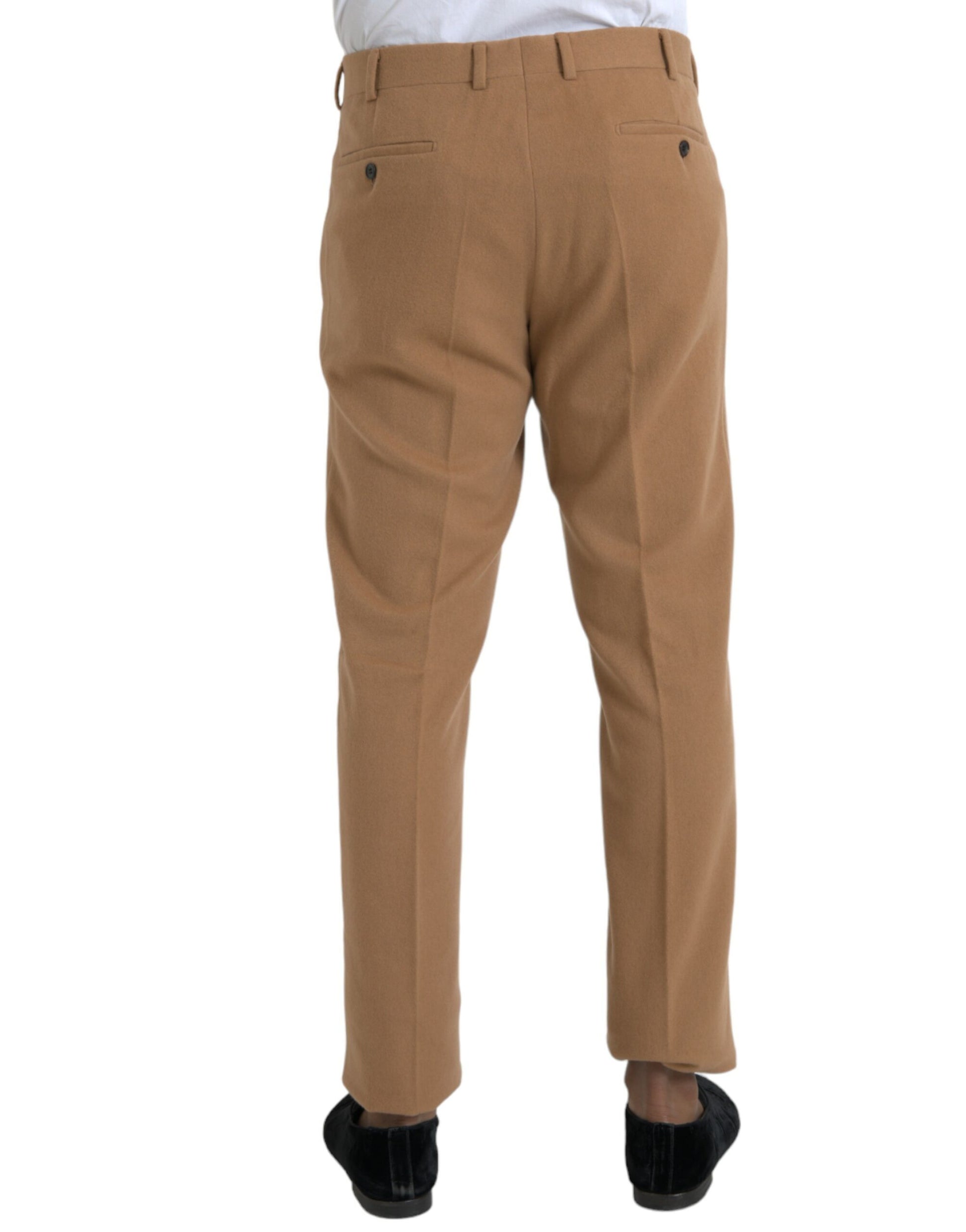 Prada Beige Cashmere Men Straight Fit Dress Pants - Ginchy