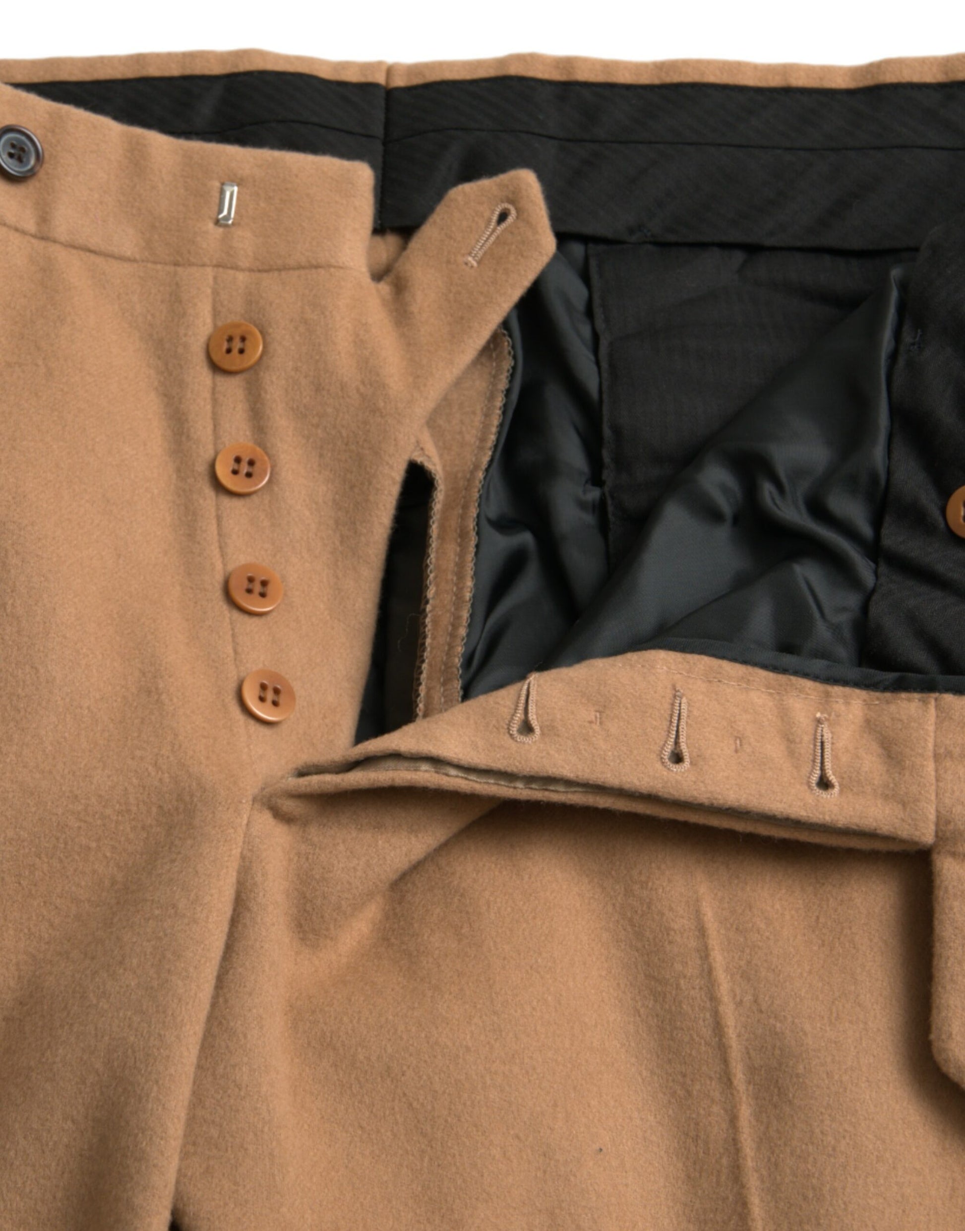 Prada Beige Cashmere Men Straight Fit Dress Pants - Ginchy