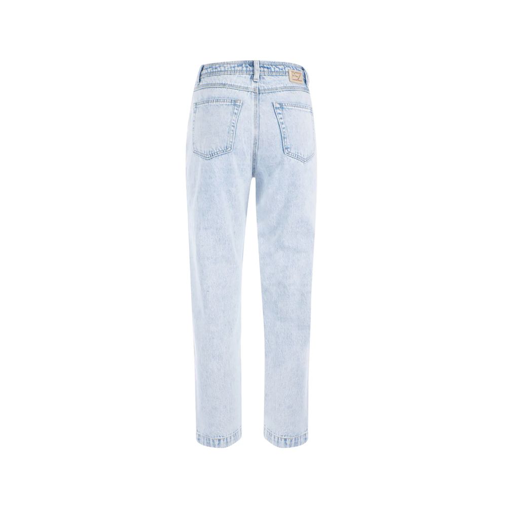 Yes Zee Blue Cotton Women's High-Waisted Jean - Ginchy