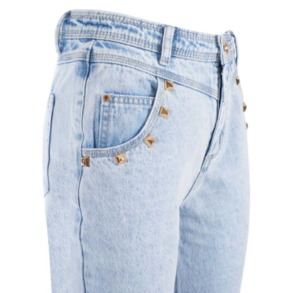 Yes Zee Blue Cotton Women's High-Waisted Jean - Ginchy