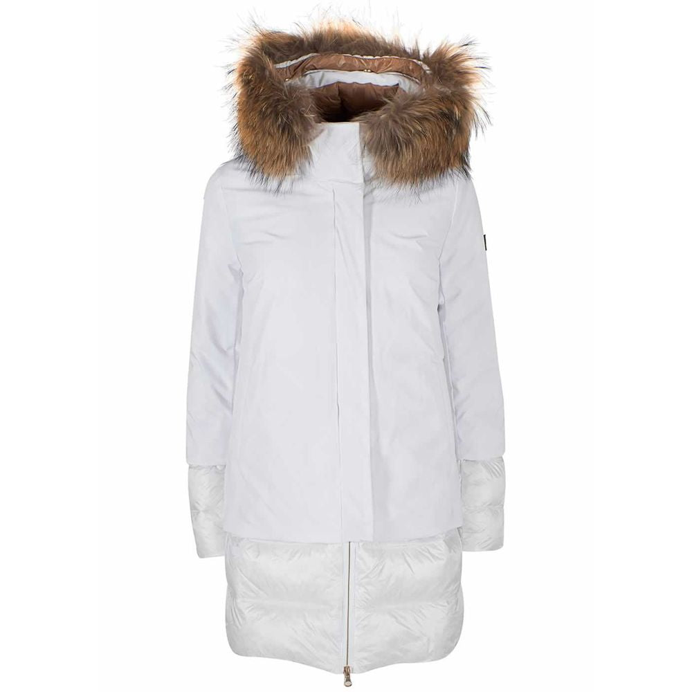 Yes Zee Chic Quilted Nylon Down Jacket with Fur Hood - Ginchy