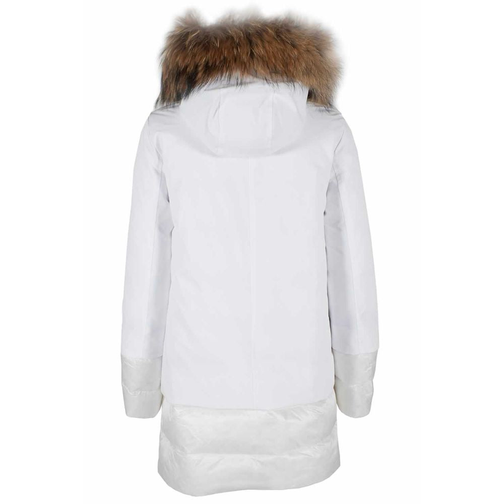 Yes Zee Chic Quilted Nylon Down Jacket with Fur Hood - Ginchy