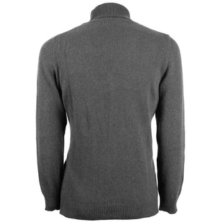Emilio Romanelli Gray Cashmere Men Turtleneck Sweater - Ginchy