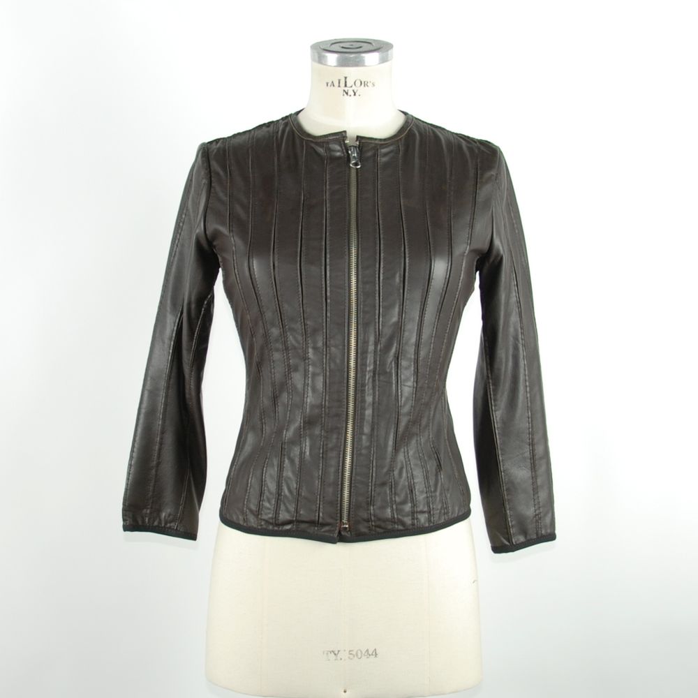 Emilio Romanelli Black Leather Women Jacket - Ginchy