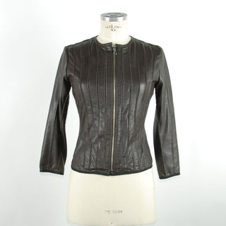 Emilio Romanelli Black Leather Women Jacket - Ginchy