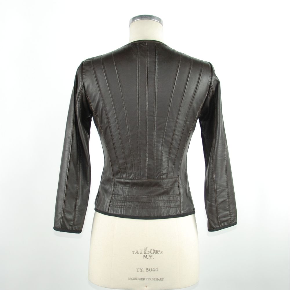Emilio Romanelli Black Leather Women Jacket - Ginchy