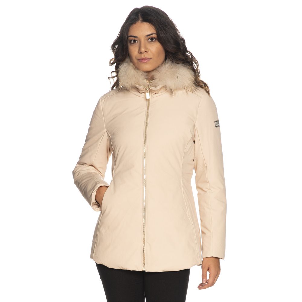 Yes Zee Beige Polyamide Women's Jacket - Ginchy