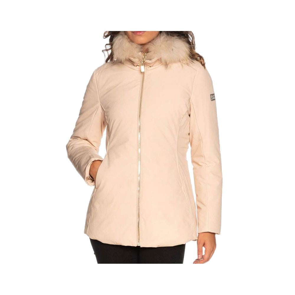 Yes Zee Beige Polyamide Women's Jacket - Ginchy