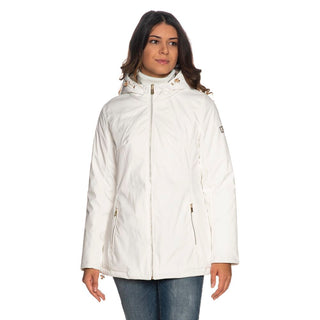 Yes Zee White Polyester Women's Jacket - Ginchy