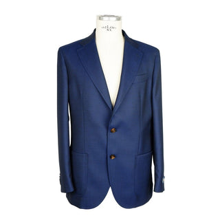 Emilio Romanelli Blue Wool Men's Blazer - Ginchy