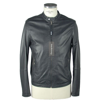Emilio Romanelli Sapphire Elegance Leather Jacket - Ginchy