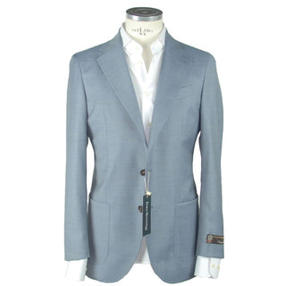 Emilio Romanelli Light Blue Wool Men's Blazer - Ginchy