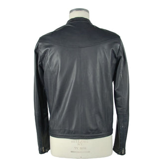Emilio Romanelli Sapphire Elegance Leather Jacket - Ginchy