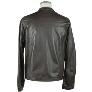 Emilio Romanelli Elegant Leather Jacket - Ginchy
