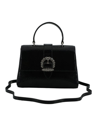 Jimmy Choo Black Leather Top Handle Shoulder Bag - Ginchy