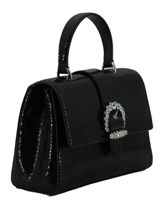 Jimmy Choo Black Leather Top Handle Shoulder Bag - Ginchy
