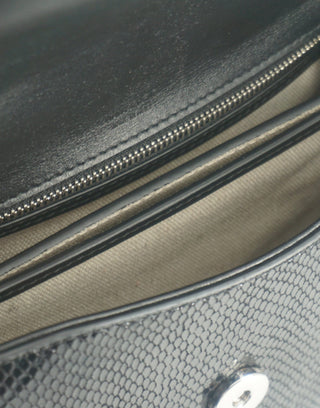 Jimmy Choo Black Leather Top Handle Shoulder Bag - Ginchy
