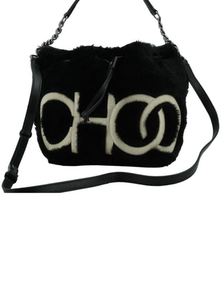 Jimmy Choo Black Leather Top Handle and Shoulder Bag - Ginchy
