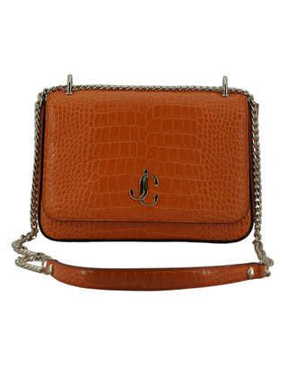 Jimmy Choo Amber Orange Leather Shoulder Bag - Ginchy