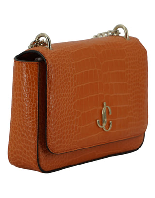 Jimmy Choo Amber Orange Leather Shoulder Bag - Ginchy