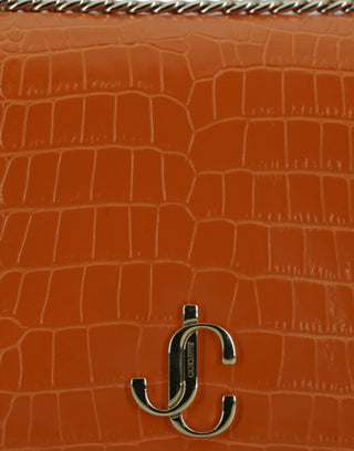 Jimmy Choo Amber Orange Leather Shoulder Bag - Ginchy