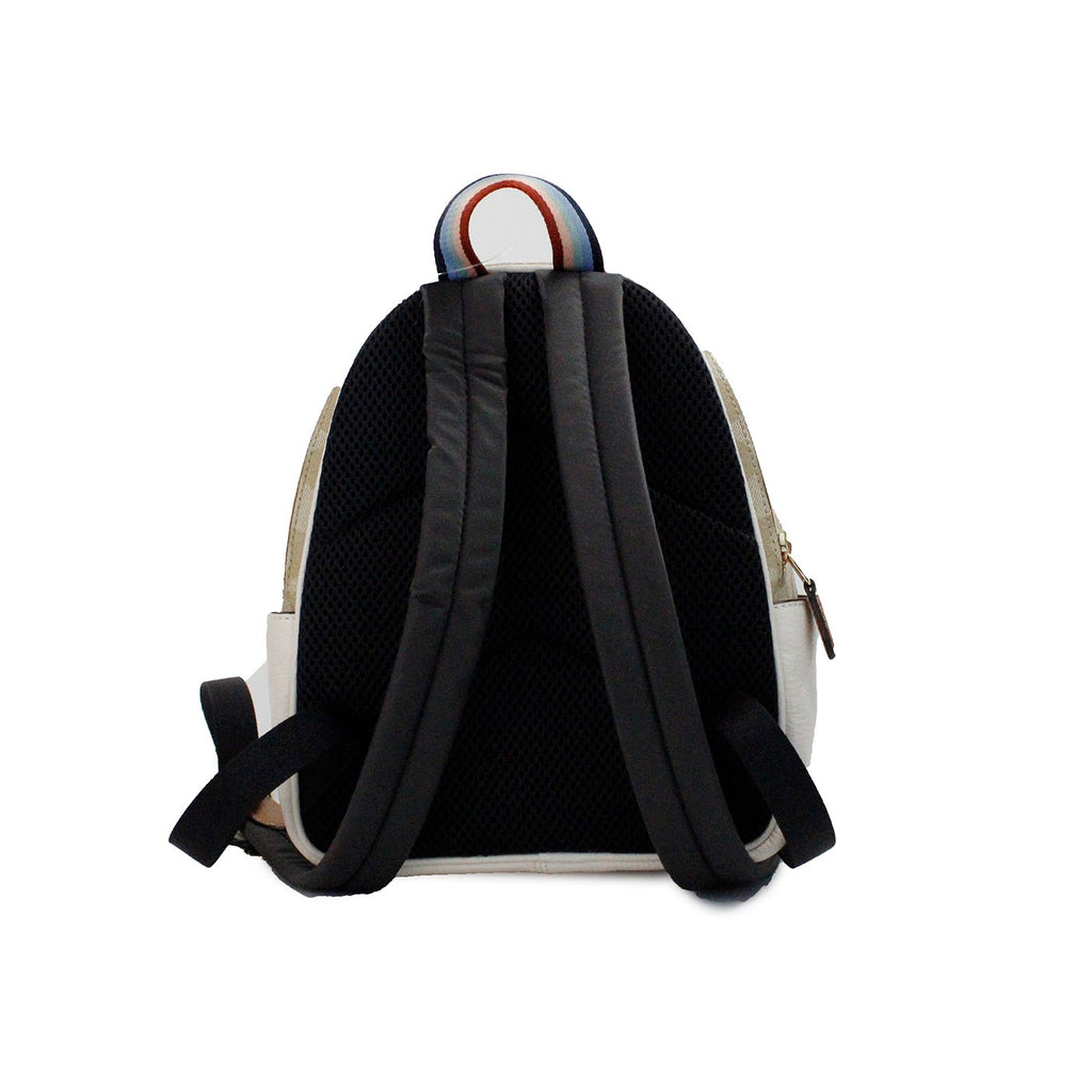 COACH Mini Court Signature Pear Motif Shoulder Backpack Bookbag Bag Chalk Taffy - Ginchy