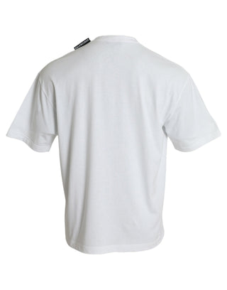 Balenciaga Off White Cotton Jersey Round Neck T-shirt - Ginchy