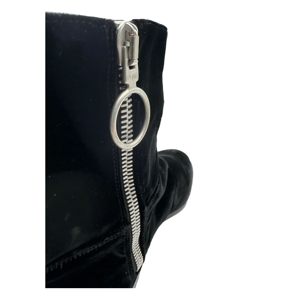 Off-White Black Calfskin Women Ankle Boot - Ginchy