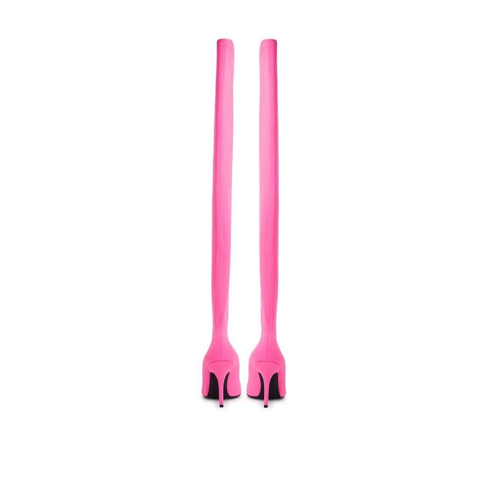 Balenciaga Elegant Pink Polyester Ankle Boots - Ginchy