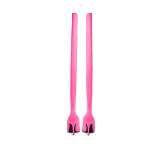 Balenciaga Elegant Pink Polyester Ankle Boots - Ginchy