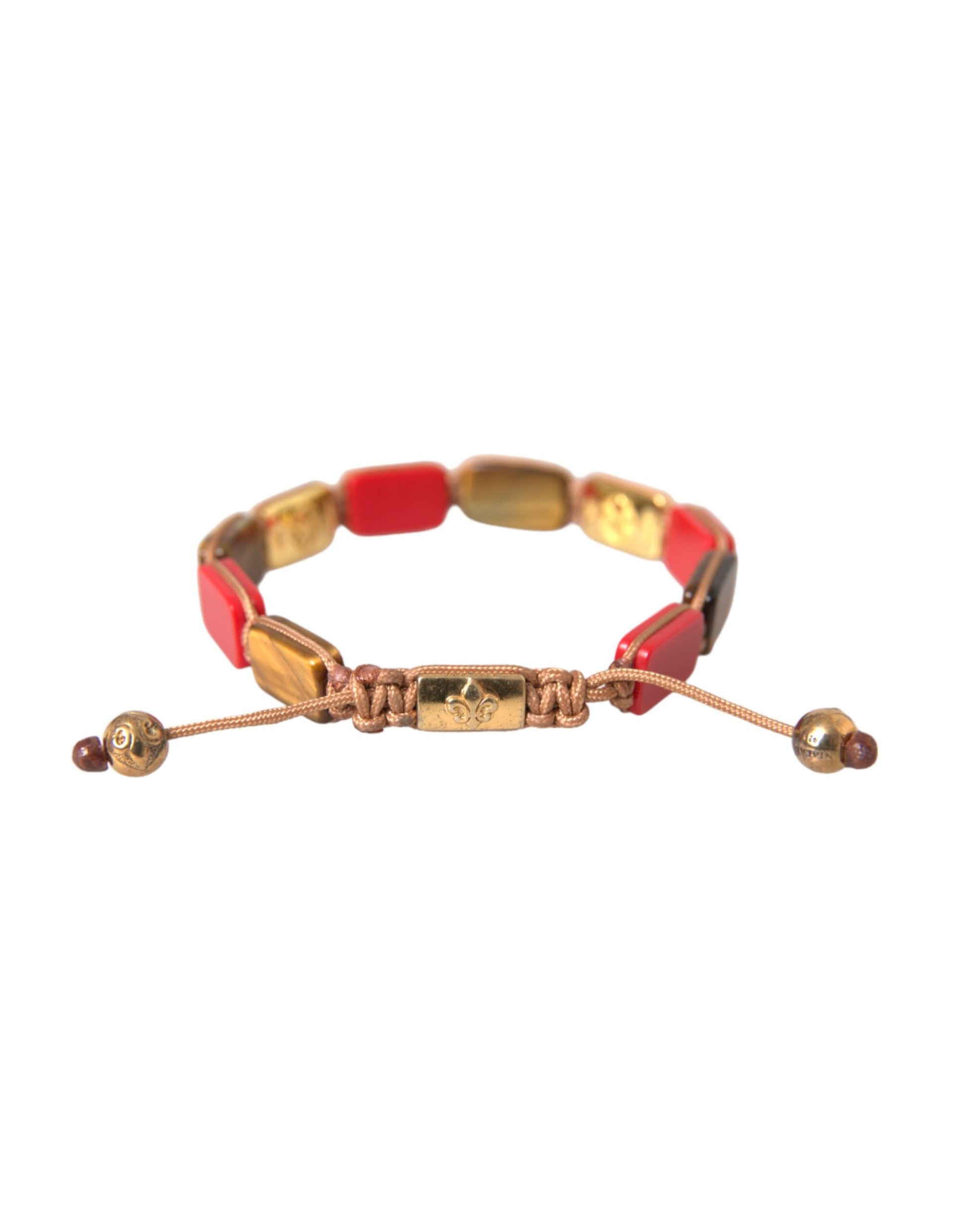 Nialaya CZ Tiger Eye Red Coral 925 Silver Men Bracelet - Ginchy