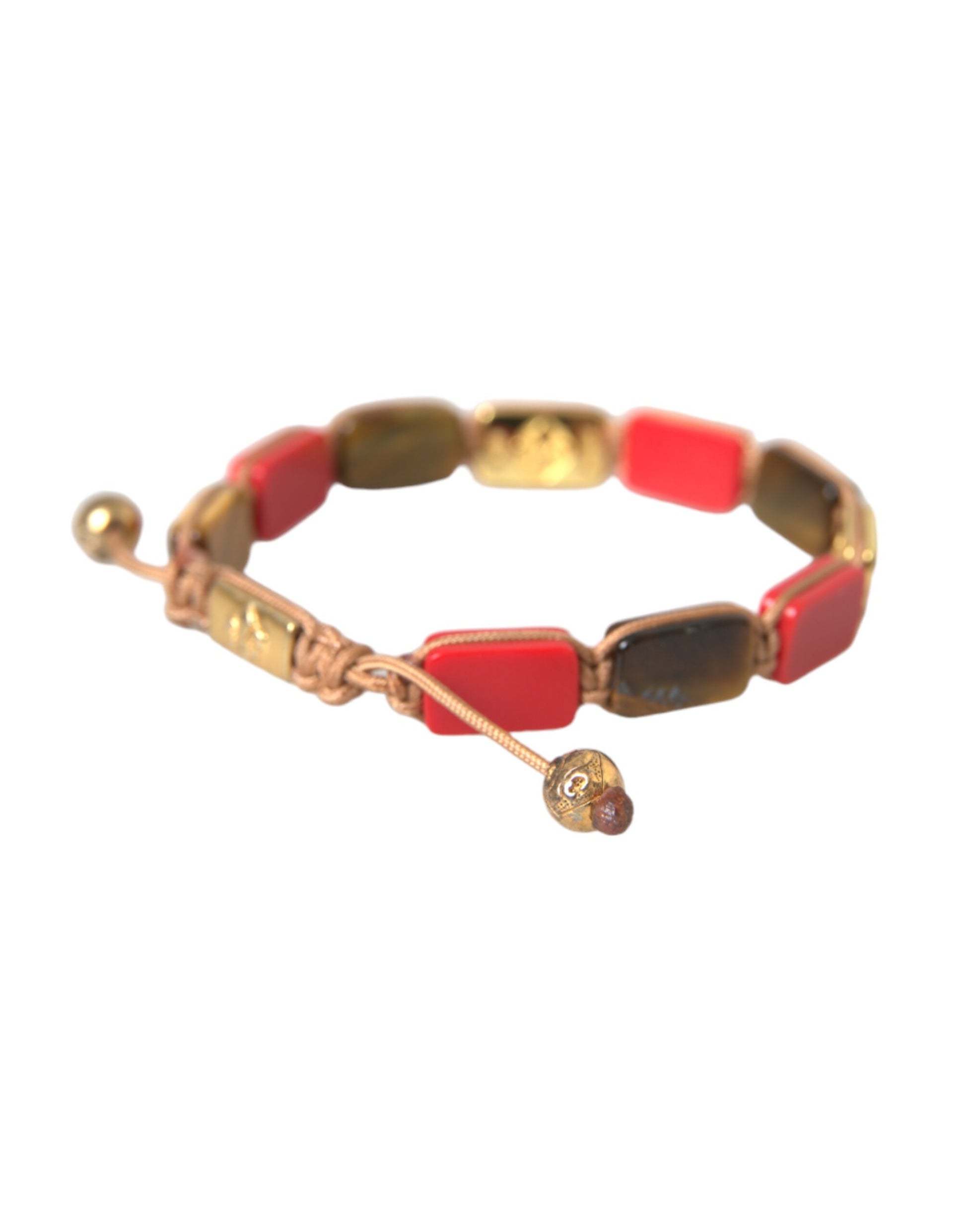 Nialaya CZ Tiger Eye Red Coral 925 Silver Men Bracelet - Ginchy