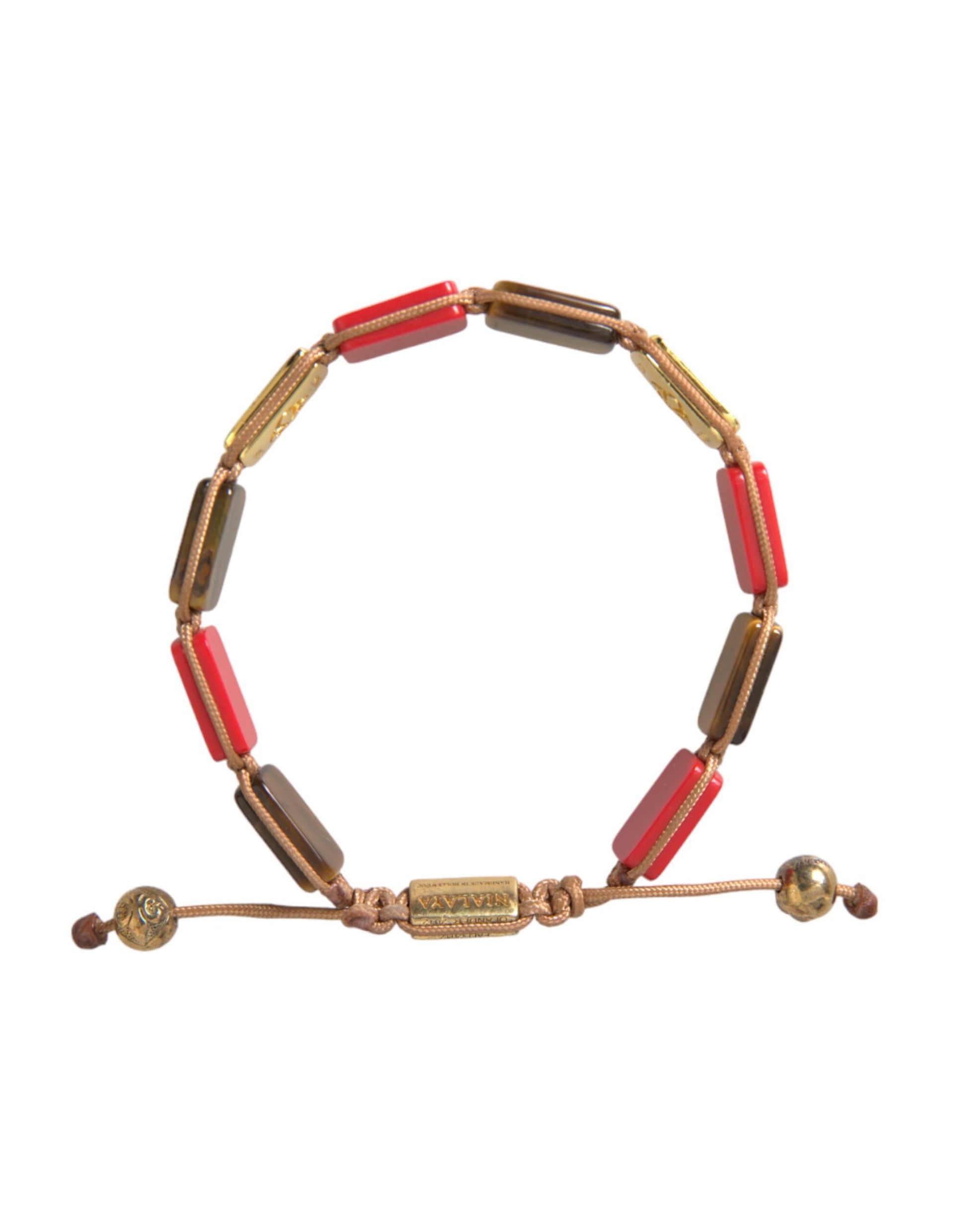 Nialaya CZ Tiger Eye Red Coral 925 Silver Men Bracelet - Ginchy