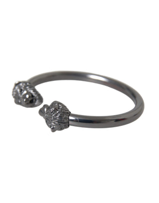 Nialaya Black Rhodium Lion Bangle Bracelet Women - Ginchy