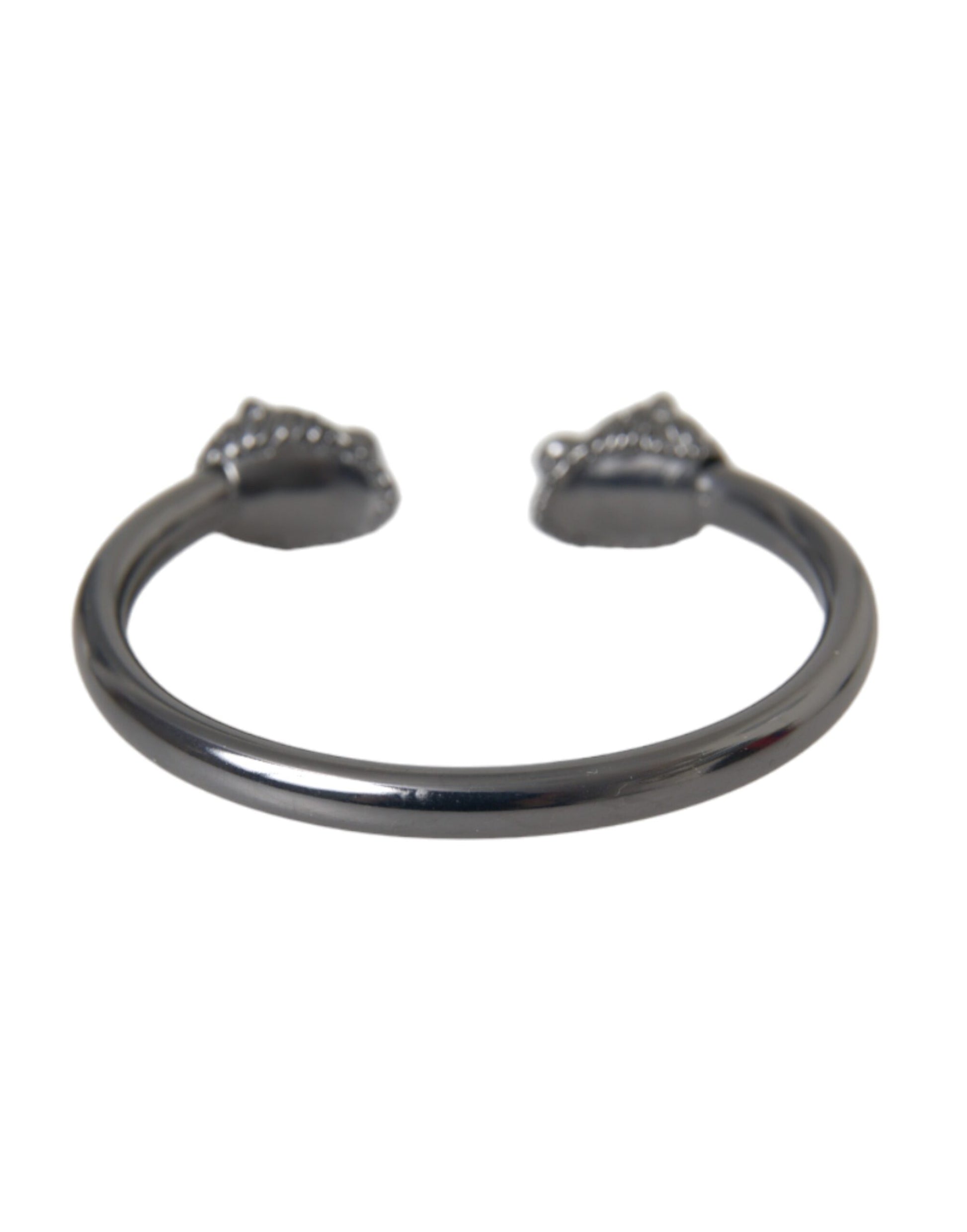 Nialaya Black Rhodium Lion Bangle Bracelet Women - Ginchy