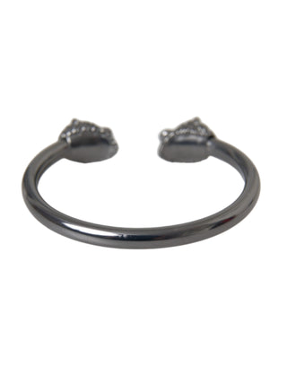 Nialaya Black Rhodium Lion Bangle Bracelet Women - Ginchy