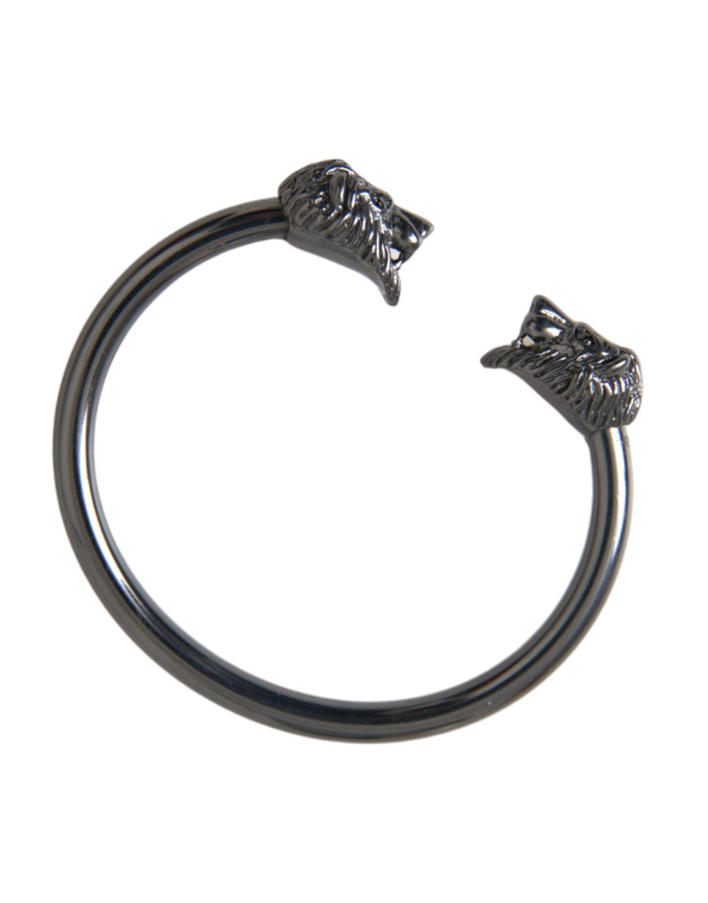 Nialaya Black Rhodium Lion Bangle Bracelet Women - Ginchy