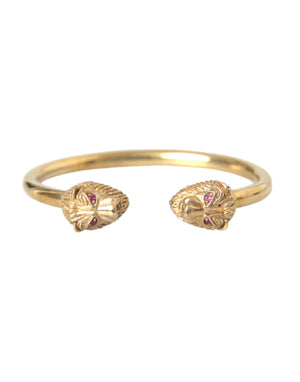 Nialaya Gold CZ Lion Bangle Bracelet Women - Ginchy
